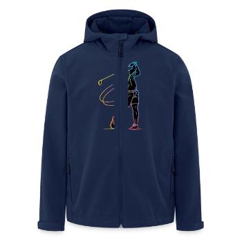 Golfer Silhouette Golf - Men’s Recycled Softshell Jacket by Stanley/Stella - navy - Front - AI Model Male 185 light (185cm)