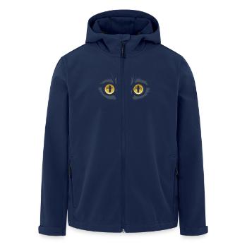 Yeux de chat mystiques avec des iris jaunes et - Veste softshell homme en polyester recyclé Stanley/Stella - marine - Devant - AI Model Male 185 light (185cm)