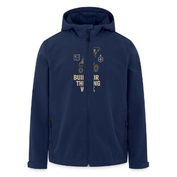Nursery Dad Fatherhood Pride - Men’s Recycled Softshell Jacket by Stanley/Stella - navy - Front - AI Model Male 185 light (185cm)