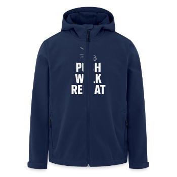 Nursery Dad Fatherhood Pride - Men’s Recycled Softshell Jacket by Stanley/Stella - navy - Front - AI Model Male 185 light (185cm)