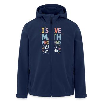 math teacher humor math student - Men’s Recycled Softshell Jacket by Stanley/Stella - navy - Front - AI Model Male 185 light (185cm)