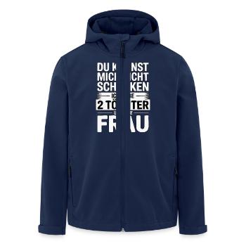 Du kannst mich nicht schocken - Nerven aus Stahl - Recycelte Männer Softshell-Jacke von Stanley/Stella - Navy - Vorne - AI Model Male 185 light (185cm)