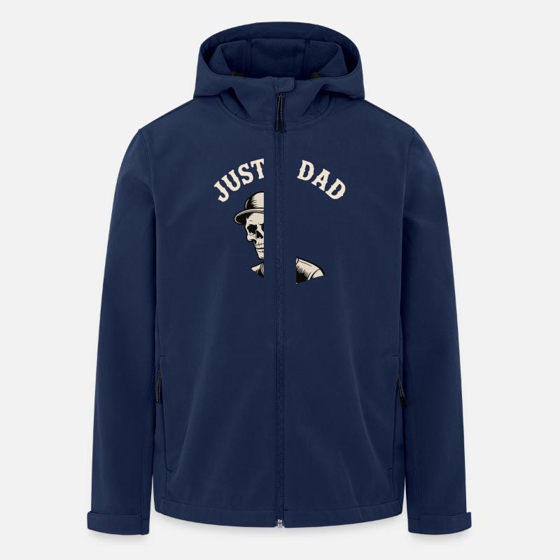 JUSTE UN PAPA - Veste softshell homme en polyester recyclé Stanley/Stella - marine