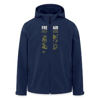 Nursery Dad Fatherhood Pride - Men’s Recycled Softshell Jacket by Stanley/Stella - navy - Front - AI Model Male 185 light (185cm)