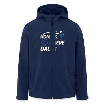 Dad Love Father's Day Father's Day Motif - Men’s Recycled Softshell Jacket by Stanley/Stella - navy - Front - AI Model Male 185 light (185cm)