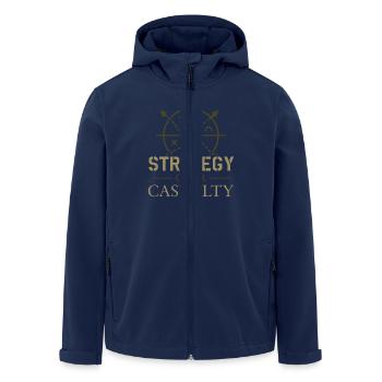 Militärhistoriker Bat Research War - Recycelte Männer Softshell-Jacke von Stanley/Stella - Navy - Vorne - AI Model Male 185 light (185cm)