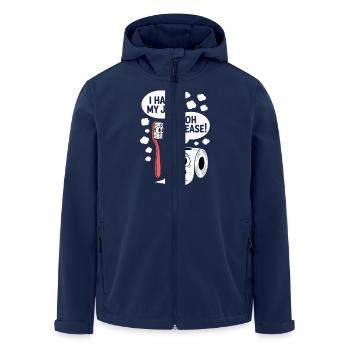 Sarcastic Bath Saying Funny Humor - Men’s Recycled Softshell Jacket by Stanley/Stella - navy - Front - AI Model Male 185 light (185cm)
