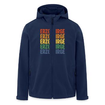 Erzgebirge Retro - Recycelte Männer Softshell-Jacke von Stanley/Stella - Navy - Vorne - AI Model Male 185 light (185cm)