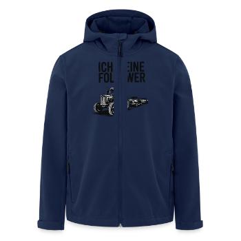 Ich & meine Follower – Traktor Edition - Recycelte Männer Softshell-Jacke von Stanley/Stella - Navy - Vorne - AI Model Male 185 light (185cm)