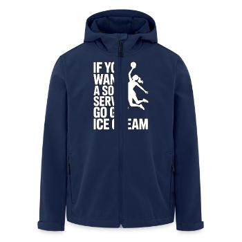 Soft-serve ? Puis c’est parti pour la glace – le volleyball - Veste softshell homme en polyester recyclé Stanley/Stella - marine - Devant - AI Model Male 185 light (185cm)