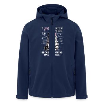 I love quantum physics – nothing makes sense - Men’s Recycled Softshell Jacket by Stanley/Stella - navy - Front - AI Model Male 185 light (185cm)