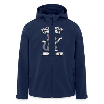 Cat fait du drame sans erreur Design - Veste softshell homme en polyester recyclé Stanley/Stella - marine - Devant - AI Model Male 185 light (185cm)