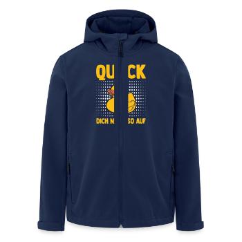Gelbe Enten Gummienten - Quack Dich Nicht So Auf - Recycelte Männer Softshell-Jacke von Stanley/Stella - Navy - Vorne - AI Model Male 185 light (185cm)