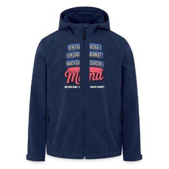 Da ist Mama – Heldin im Reimchaos - Recycelte Männer Softshell-Jacke von Stanley/Stella - Navy - Vorne - AI Model Male 185 light (185cm)