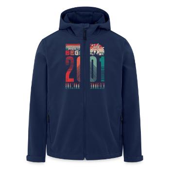 Birthday 2001 Vintage July Retro Gift - Men’s Recycled Softshell Jacket by Stanley/Stella - navy - Front - AI Model Male 185 light (185cm)