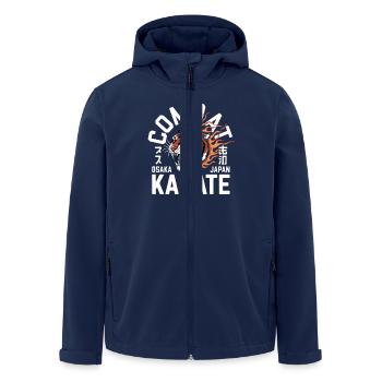 Kampfkunst Tiger - Combat Karate Osaka Japan Motiv - Recycelte Männer Softshell-Jacke von Stanley/Stella - Navy - Vorne - AI Model Male 185 light (185cm)