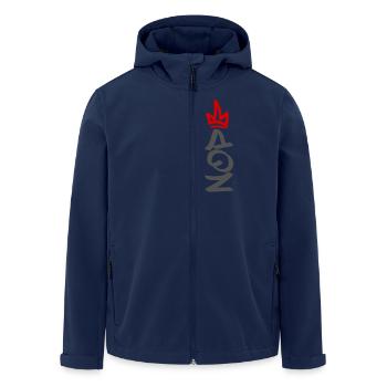 No Kings in America since 1776 Font Vertical - Men’s Recycled Softshell Jacket by Stanley/Stella - navy - Front - AI Model Male 185 light (185cm)