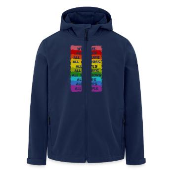 Regenbogen Pride LGBT Toleranz Liebe Gewinnt - Recycelte Männer Softshell-Jacke von Stanley/Stella - Navy - Vorne - AI Model Male 185 light (185cm)