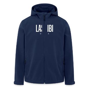 Lashibi, Ghana - Men’s Recycled Softshell Jacket by Stanley/Stella - navy - Front - AI Model Male 185 light (185cm)