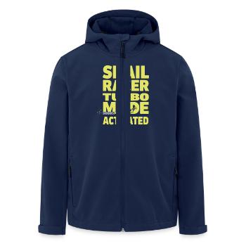 Snail Racing -enthusiast Coureur lent et régulier - Veste softshell homme en polyester recyclé Stanley/Stella - marine - Devant - AI Model Male 185 light (185cm)