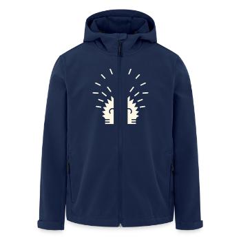 Moonlight hedgehog - Men’s Recycled Softshell Jacket by Stanley/Stella - navy - Front - AI Model Male 185 light (185cm)