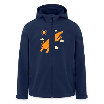 Sternschnuppe Axolotl - Recycelte Männer Softshell-Jacke von Stanley/Stella - Navy - Vorne - AI Model Male 185 light (185cm)