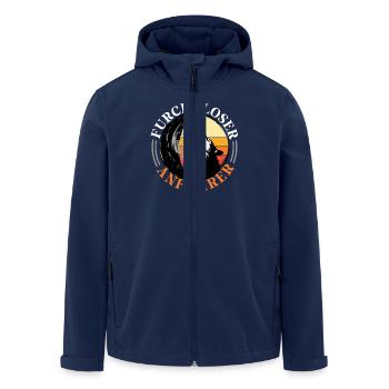 Alpha Wolf FURCHTLOSER ANFÜHRER Lustiges - Recycelte Männer Softshell-Jacke von Stanley/Stella - Navy - Vorne - AI Model Male 185 light (185cm)