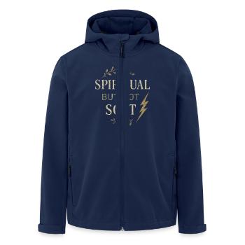 Christian Mom Faith Humor Mistakes - Men’s Recycled Softshell Jacket by Stanley/Stella - navy - Front - AI Model Male 185 light (185cm)