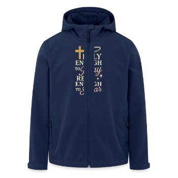 Christian Mom Faith Humor Mistakes - Men’s Recycled Softshell Jacket by Stanley/Stella - navy - Front - AI Model Male 185 light (185cm)