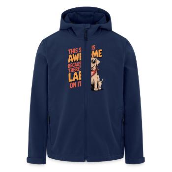 This is a awesome Lab shirt - Men’s Recycled Softshell Jacket by Stanley/Stella - navy - Front - AI Model Male 185 light (185cm)