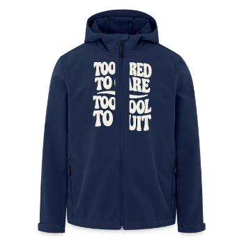 Too Tired to Care Too Cool to Quit - Recycelte Männer Softshell-Jacke von Stanley/Stella - Navy - Vorne - AI Model Male 185 light (185cm)