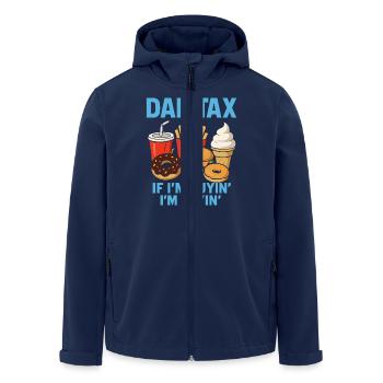 Dad Tax Fast-Food Papa Spaß - Recycelte Männer Softshell-Jacke von Stanley/Stella - Navy - Vorne - AI Model Male 185 light (185cm)