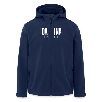 Ioannina Griechenland - Recycelte Männer Softshell-Jacke von Stanley/Stella - Navy - Vorne - AI Model Male 185 light (185cm)