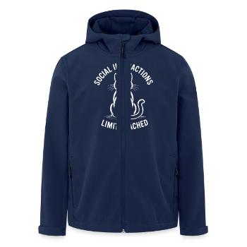 Soziale Interaktionen Limit Erreicht Introvertierte Katze - Recycelte Männer Softshell-Jacke von Stanley/Stella - Navy - Vorne - AI Model Male 185 light (185cm)
