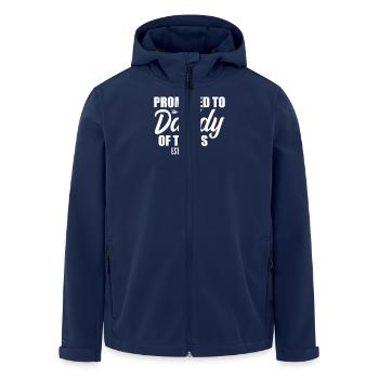 Promoted to Daddy of Twins 2026 Baby Announcement - Men’s Recycled Softshell Jacket by Stanley/Stella - navy - Front - AI Model Male 185 light (185cm)