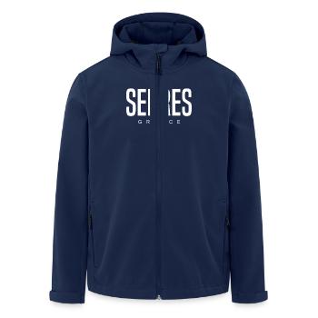 Serres Griechenland - Recycelte Männer Softshell-Jacke von Stanley/Stella - Navy - Vorne - AI Model Male 185 light (185cm)