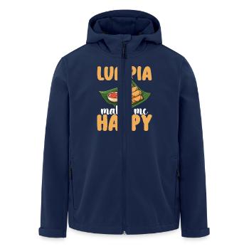 Spring Rolls Lumpia Makes Me Happy - Men’s Recycled Softshell Jacket by Stanley/Stella - navy - Front - AI Model Male 185 light (185cm)