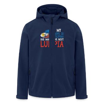 Rouleaux de printemps Femme Lumpia - Veste softshell homme en polyester recyclé Stanley/Stella - marine - Devant - AI Model Male 185 light (185cm)