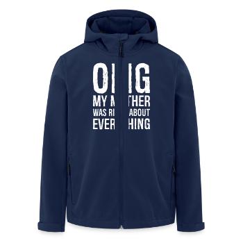OMG ma mère avait raison sur tout - Veste softshell homme en polyester recyclé Stanley/Stella - marine - Devant - AI Model Male 185 light (185cm)