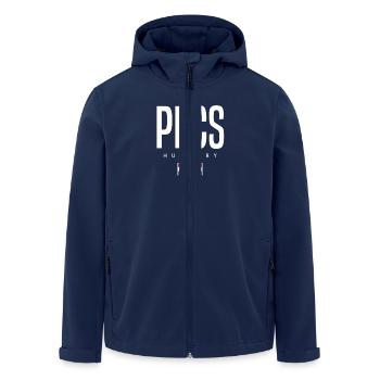 Pecs Ungarn - Recycelte Männer Softshell-Jacke von Stanley/Stella - Navy - Vorne - AI Model Male 185 light (185cm)