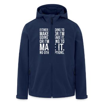 soit je vais y arriver, soit je vais faire - Veste softshell homme en polyester recyclé Stanley/Stella - marine - Devant - AI Model Male 185 light (185cm)