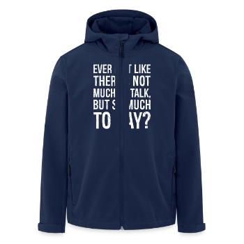 ever felt like there s not much to talk but so - Men’s Recycled Softshell Jacket by Stanley/Stella - navy - Front - AI Model Male 185 light (185cm)