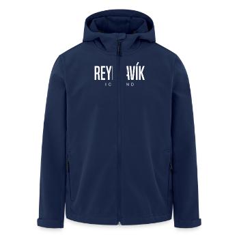 Reykjavík Island - Recycelte Männer Softshell-Jacke von Stanley/Stella - Navy - Vorne - AI Model Male 185 light (185cm)