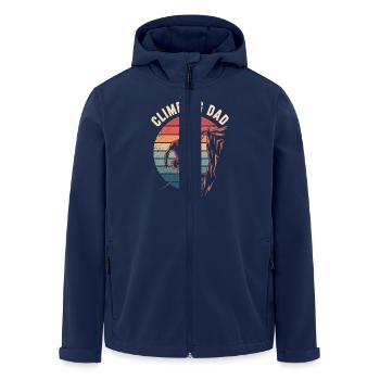 Climbing Dad - Men’s Recycled Softshell Jacket by Stanley/Stella - navy - Front - AI Model Male 185 light (185cm)
