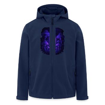Magic Mushroom - Mushroom Forest Portal - Men’s Recycled Softshell Jacket by Stanley/Stella - navy - Front - AI Model Male 185 light (185cm)