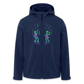 Disco Alien Club - Danse Rétro dans l’Espace - Veste softshell homme en polyester recyclé Stanley/Stella - marine - Devant - AI Model Male 185 light (185cm)