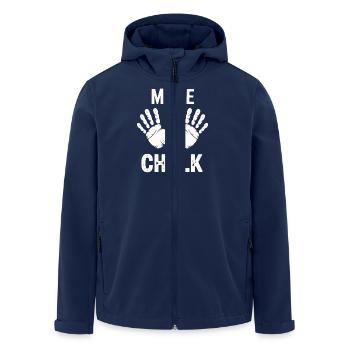More Chalk - Men’s Recycled Softshell Jacket by Stanley/Stella - navy - Front - AI Model Male 185 light (185cm)