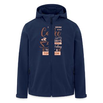 Kaffeeliebhaber Spruch Barista Coffee - Recycelte Männer Softshell-Jacke von Stanley/Stella - Navy - Vorne - AI Model Male 185 light (185cm)