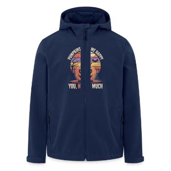 Design drôle d’Halloween avec citrouille - Veste softshell homme en polyester recyclé Stanley/Stella - marine - Devant - AI Model Male 185 light (185cm)