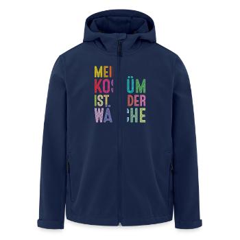 Mein Kostüm ist in der Wäsche Karneval Fasching - Recycelte Männer Softshell-Jacke von Stanley/Stella - Navy - Vorne - AI Model Male 185 light (185cm)